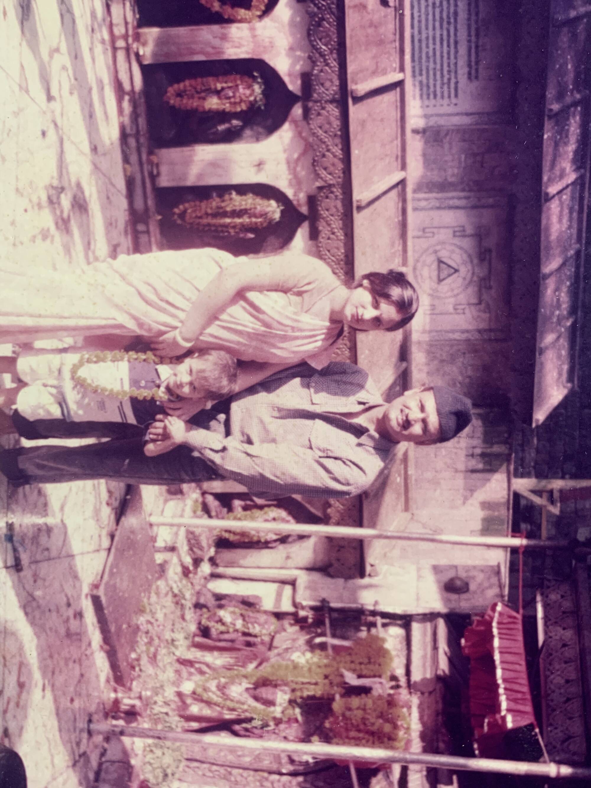 Abhish Khanal with mom dad