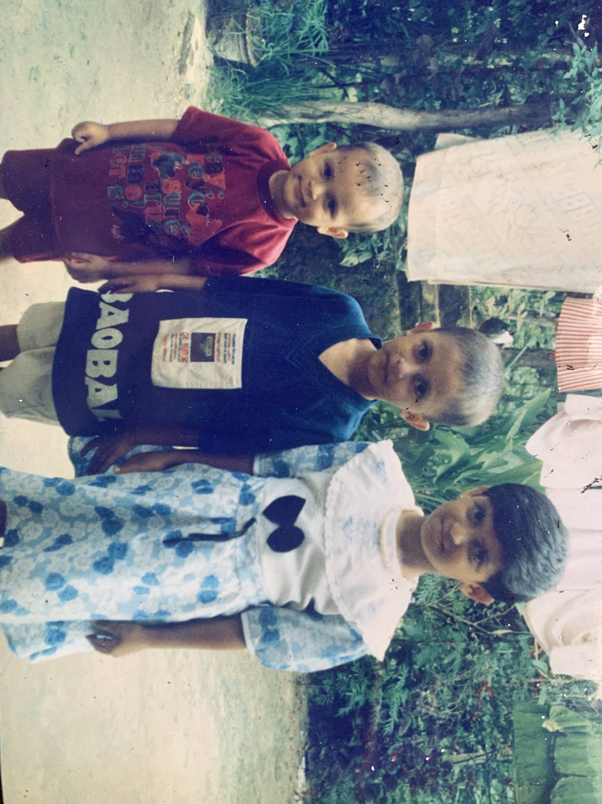 Abhish Khanal with siblings